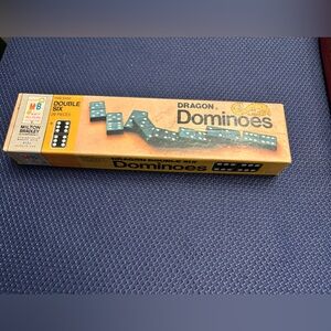 Vintage Milton Bradley Double Six Dragon Domino Set